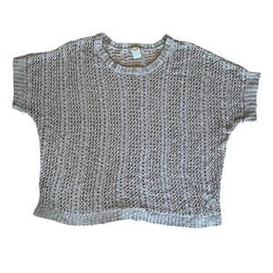 tan faded glory crochet top